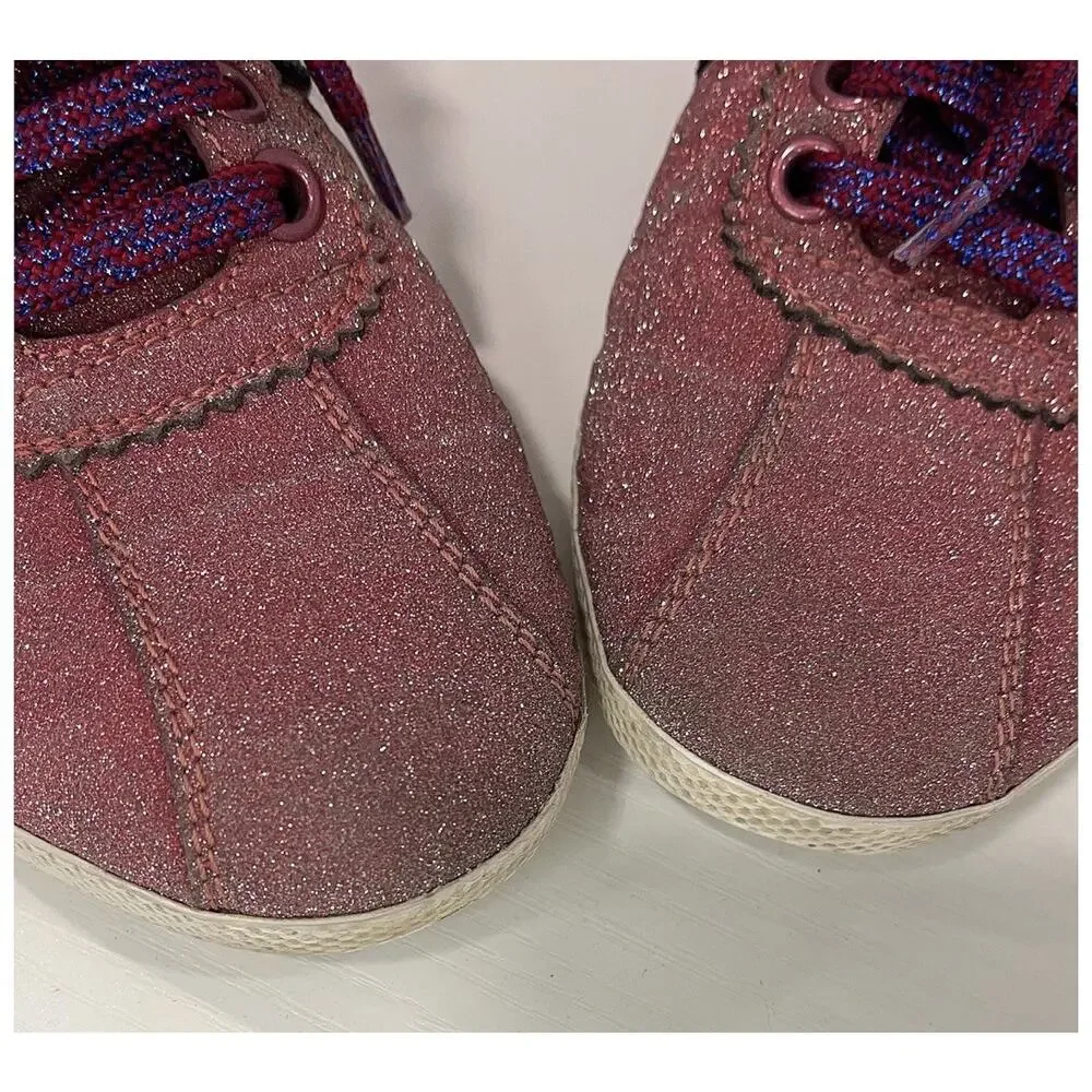 Authentic GUCCI Bambi Glitter Pink Ace Sparkle Studded Sneakers Size EU 35/US 5 - Picture 5 of 11